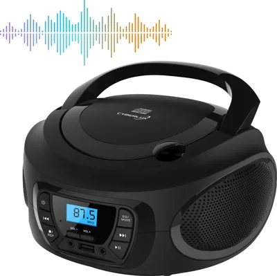 Produktbild von Cyberlux Tragbarer CD-Player Kinder Radio CD-Radio Stereoanlage Boombox schwarz