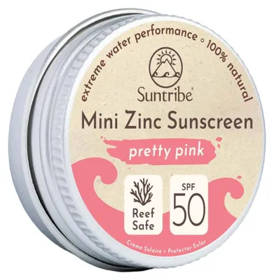 Obrázek produktu pro Suntribe Přírodní zinkový opalovací krém SPF 50 pretty pink 15 g