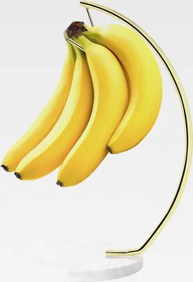 Produktbild von Bananenhalter mit Marmorsockel, Metall-Bananen-Aufhänger, moderner Baumständer mit Haken, langlebiger Bananenhalter, für Küchenarbeitsplatte (goldfarben, einzelner Haken)