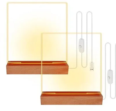 Produktbild von Holz-LED-Lichtbasis-Set aus Acryl für Dekorationsdisplays