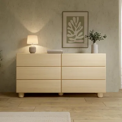 Produktbild von Hana - Anrichte, 160x38x80h cm Eiche Braun, 6 Schubladen