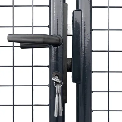 Obrázok produktu pre vidaXL Sieťová záhradná brána z pozinkovanej ocele 300 x 100 cm Sivá