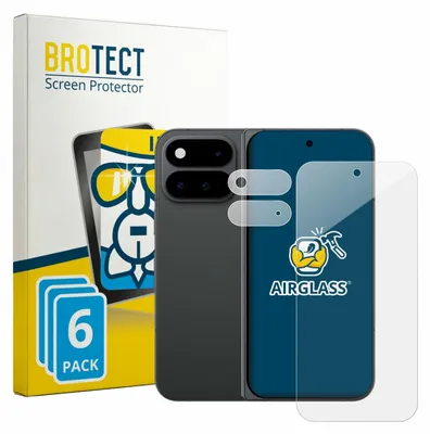 Produktbild von 6x BROTECT Schutzglas für Google Pixel 11 Pro Fold (Display+Kamera) Schutzfolie Panzer Folie Glas Display Schutz klar