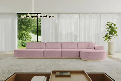Produktbild von ALTDECOR Ecksofa in L-Form MARI-L3-v1 - 413x171x83 cm Rosa - Corner Sofa Bett Eckcouch Couch Wohnlandschaft Cauchsofa