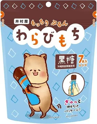 Produktbild von Imuraya | Mocchiri Purun! Warabi Mochi Kokuto - 105g - 7 Beutel - Glutenfreies Dessert - Japanische Süßigkeiten