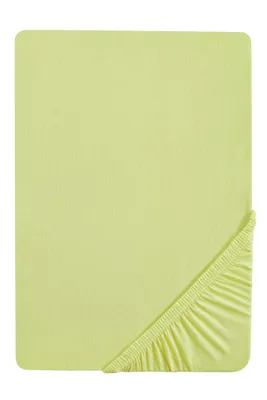 Produktbild von biberna Spannbettlaken 90x200cm (90x190cm bis 100x200cm), Spannbettuch Stretch Jersey, grün capri