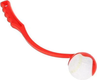 Obrázok produktu pre Hádzač pre psy – Odolný materiál – Ergonomická rukoväť – Interaktívne tréningy – Priemer 6 cm – Vhodné pre psov – Modrá farba – Hračka pre psov s regulovateľnou rýchlosťou hodu – Čistá a hygienická