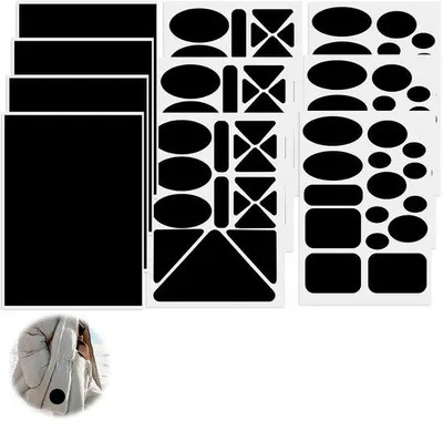 Produktbild von Schwarze Nylon-Reparaturpflaster für Textilien und Kleidung