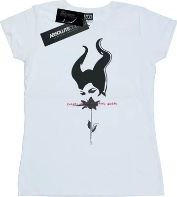 Produktbild von Disney - "Mistress Of Evil Curses Don't Break" T-Shirt für Damen BI30659 (L) (Weiß)