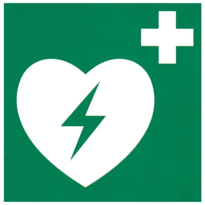 Obrázek produktu pro Značka Dönges AED , 15 x 15 cm (defibrilátor)