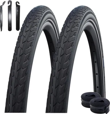 Produktbild von 2 x Schwalbe Road Cruiser K-Guard 50-203 (12 x 2.00) + 2 x Schwalbe AV1 Schläuche inkl. Reifenheber
