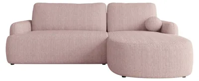 Produktbild von MIRJAN24 Ecksofa Loridu Cord, Wohnzimmmer L-Form mit Schlaffunktion und Bettkasten (Farbe: Poso 52, Seite: Rechts)