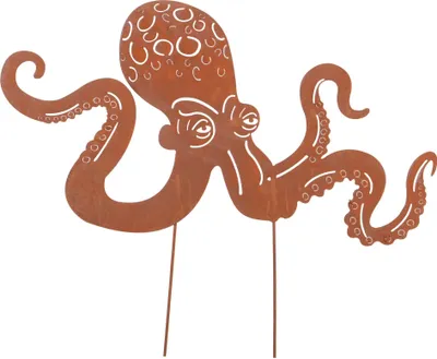 Produktbild von UNUS® Gartenstecker Octopus Tintenfisch Rostoptik Gartendekoration Roststecker