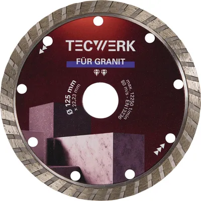 Produktbild von Diamanttrennscheibe GRANIT 125 mm Bohrung 22,23 mm Segmenthhe 7 mm Segmentstrke 2,2 mm Winkelschleifer