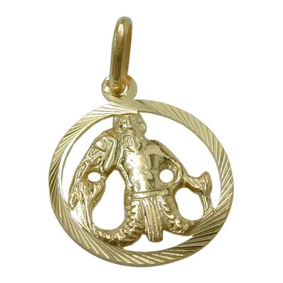 Image de Signe du zodiaque, Verseau, or 9 carats