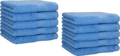 Produktbild von Betz 10 Stück Gästetücher 30x50 cm PREMIUM 100% Baumwolle Set Händehandtücher Farbe: hellblau