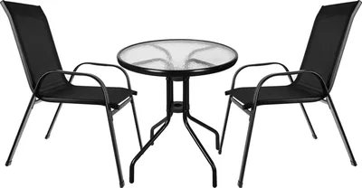 Obrázek produktu pro GARDLOV 23461 Balkonový set stůl + 2 židle černý