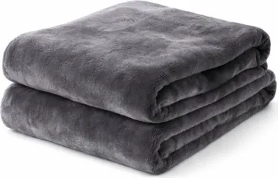 Produktbild von Flanell Kuscheldecke 150x200cm Dunkelgrau
