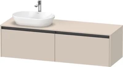 Produktbild von Duravit Ketho.2 Wastafelonderkast 160x55x45,9 cm Supermat Taupe