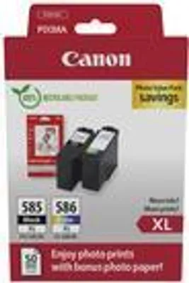 Image de Canon PG-585XL/CL-586XL Photo Value Pack - pack de 2 - à rendement élevé - noir, couleur (cyan, magenta, jaune)