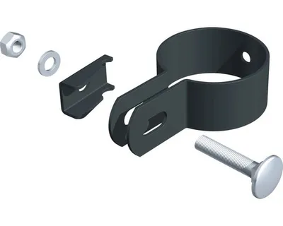 Produktbild von Endschelle 7016 für Pfosten ⌀ 34 mm verzinkt anthrazit