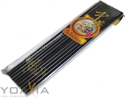 Produktbild von [ 10 Paar ] Essstäbchen, Kunststoff [ SCHWARZ ] 27cm  / China Besteck