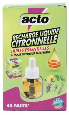 Image de Recharge liquide citronnelle aux huiles essentielles, ACTO