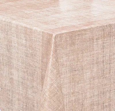 Produktbild von PVC Tischdecke LEINEN BEIGE Wachstuch - Breite & Länge wählbar - abwaschbare Tischdecke Leinenoptik, Größe:140 x 2500 cm