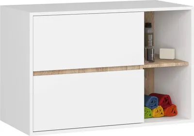 Produktbild von Badezimmerschrank unter dem Waschbecken MARLION - weiß / Sonoma Eiche