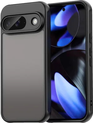 Obrázek produktu pro Pouzdro pro Google Pixel 9, průsvitná matná zadní strana s ochranou fotoaparátu, nárazuvzdorné ochranné pouzdro Černý