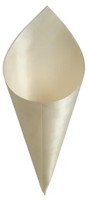 Produktbild von 500x Fingerfood Spitztüten aus Pappelholz Ø 9,5 cm · 18 cm
