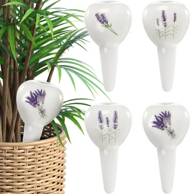 Produktbild von com-four® 4x Automatische Bewässerung für Zimmerpflanzen - Wasserspender für Pflanzen - Tonkegel zur Blumen Bewässerung - Hydrospikes