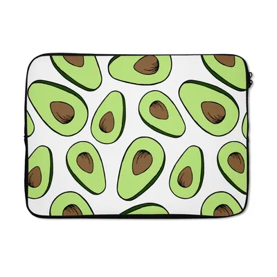 Produktbild von MuchoWow® Laptop Hülle 14 ZollAvocado - Muster - Pastell Laptoptasche - Laptoptasche - Stoßsicher - Schutzhaube