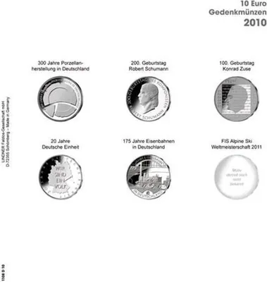 Produktbild von Lindner 1108D10 Vordruckblatt 10 Euro Gedenkmünzen 2010 Deutschland