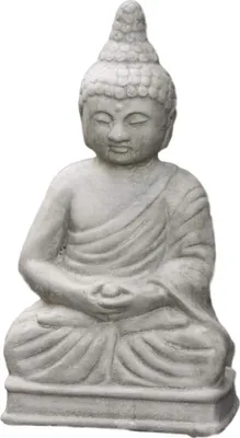 Produktbild von Steinfiguren Horn Kleiner Buddha aus Steinguss für den Garten, Frostfest Witterungsbeständig und Neu, 35cm Höhe, SU-2132