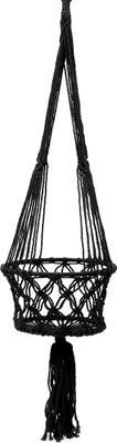 Image de Bazar Bizar Porte-plante coton noir 30x30x110cm