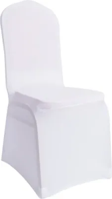 Produktbild von 1 Stücke Weiß Elasthan Esszimmer Stuhlhussen Universal Stretch Stuhl Schonbezüge Beschützer für Bankett Hochzeit Hotel Dekoration