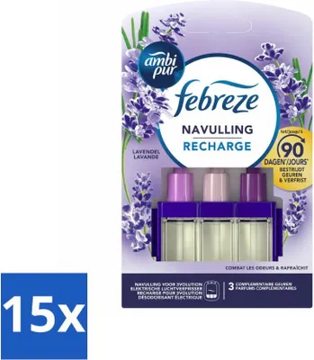 Obrázek produktu pro Ambi Pur - 3Volution - Náplň - Levandule - 20 ml - Výhodný balení - 15 kusů