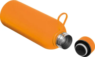 Produktbild von Edelstahl Trinkflasche / gummiert / 750ml / Farbe orange