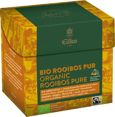 Produktbild von EILLES TEE Tea Diamond  ROOIBOS PUR im Pyramidenbeutel, 20er Box