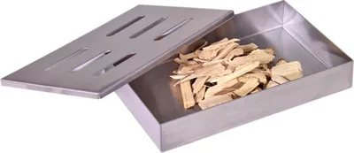 Smoker Box GRILL-EXPERTE - Räucherbox aus Edelstahl - 21 x 13 x 3,5cm