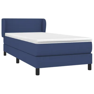 Produktbild von Boxspringbett mit Matratze Blau 90x190 cm Stoff