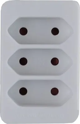 3-Fach Steckdose 3er Euro weiß Zwischenstecker Adapter Steckdose