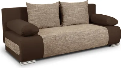 Produktbild von Schlafsofa Naki - Sofa mit Schlaffunktion und Bettkasten, Bettsofa, Couch (Braun + Beige (Alova 68 + Berlin 03))