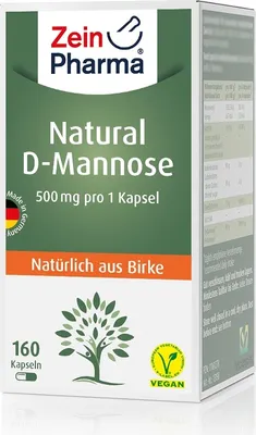 Immagine prodotto di Zein Pharma - D-Mannosio, D-Mannosio naturale, 500 mg, 160 capsule
