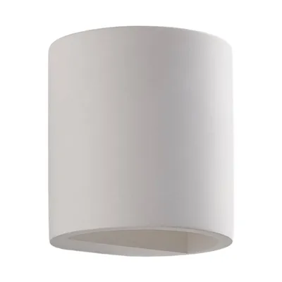 Produktbild von Lindby Wandleuchte Krista, weiß, Gips, up/down, bemalbar, G9