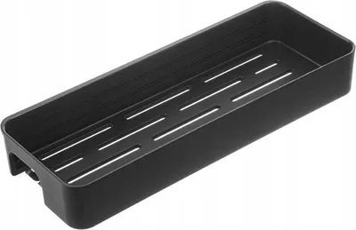 Immagine prodotto di Mensola da parete per bagno con bordo a vite nero 4,3x28,6x10,8cm