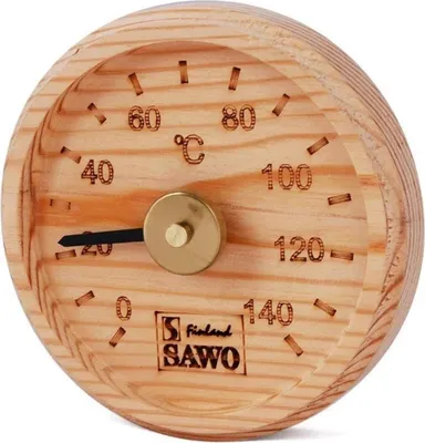 Zdjęcie produktu dla Termometr Sawo 102-T, grawerowany okrągły - sosna