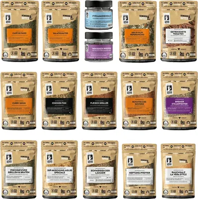 Image de Set plaisir Grillen DaLuxe, 16 pièces, set d'épices, set barbecue, set cadeau, 1505g