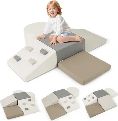 Immagine prodotto di Set di blocchi da arrampicata in schiuma per bambini, 6 pezzi, gioco al coperto
